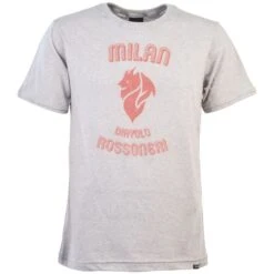 AC Milan Rossoneri Diavolo T-Shirt - Grey Marl Premium Organic Cotton