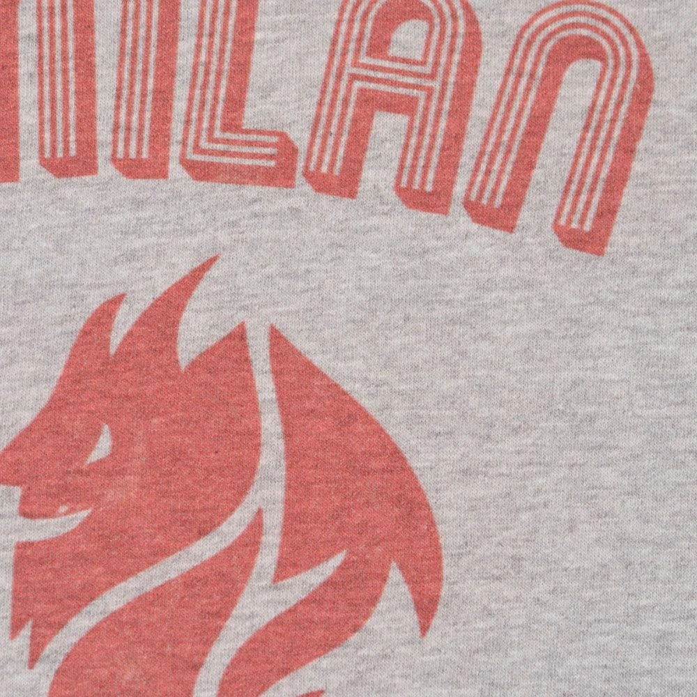 AC Milan Rossoneri Diavolo T-Shirt - Grey Marl Premium Organic Cotton 2 AC Milan Rossoneri Diavolo T-Shirt - Grey Marl Premium Organic Cotton - Image 2