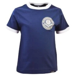 Kids 12th Man Football Ringer Tee - Navy & White Organic Cotton