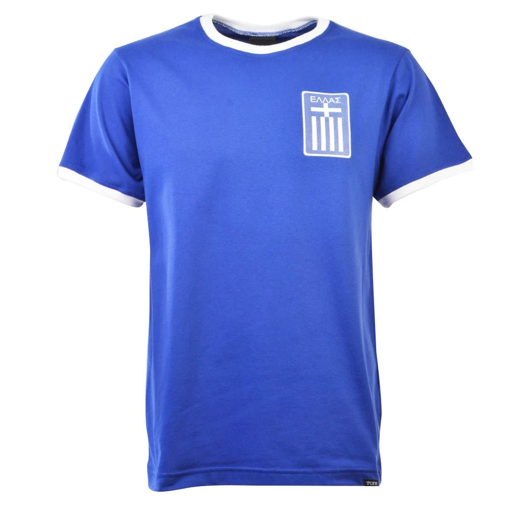 Greece 12th Man T-Shirt - Premium Organic Cotton Royal & White Tee 1 Greece 12th Man T-Shirt - Premium Organic Cotton Royal & White Tee