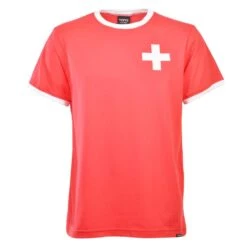 Switzerland 12th Man Football Supporter Ringer T-Shirt - Organic Cotton