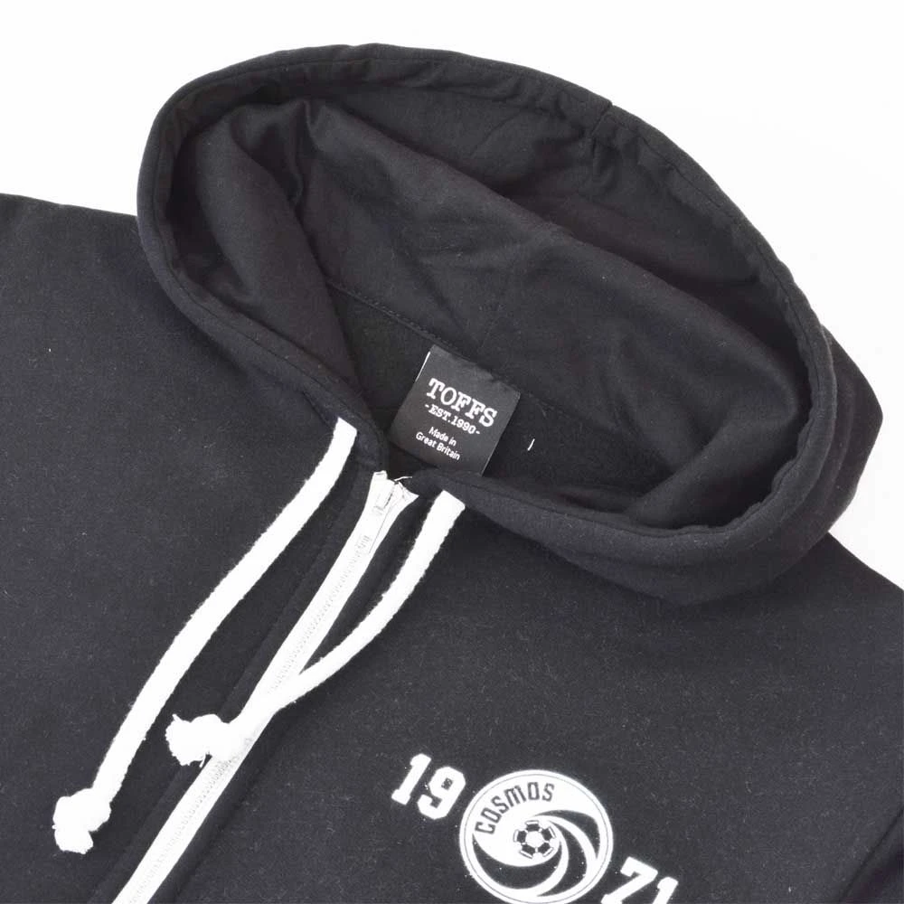 NASL New York Cosmos 1971 Zipped Hoodie - Black 3 NASL New York Cosmos 1971 Zipped Hoodie - Black - Image 3