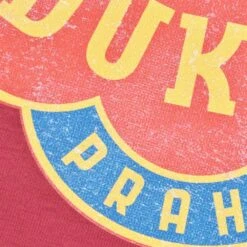 Dukla Prague Kids 12th Man Ringer T-Shirt - Maroon & Amber -Blakely Clothing Store print0345 1