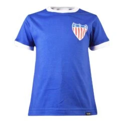 Kids 12th Man USA Football T-Shirt - Royal & White Ringer Tee