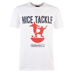 Subbuteo Nice Tackle Organic Cotton T-Shirt - White