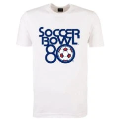 Soccer Bowl '80 Retro Graphic T-Shirt - White Organic Cotton Tee