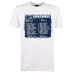 Manchester City 2012 V QPR Retrotext T-Shirt - White
