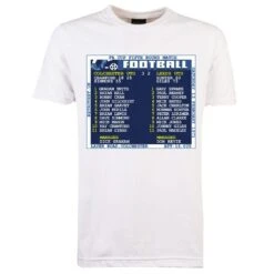1971 Colchester Utd v Leeds Retro T-Shirt - Organic Cotton White