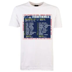 1968 Manchester United European Cup Final Retro T-Shirt - White