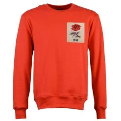 England Rose 1910 Red Sweatshirt - Vintage Rugby Inspired Mens Top
