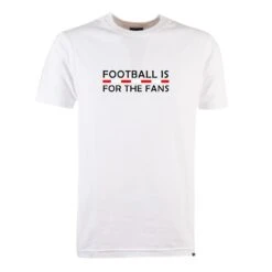 TOFFS "Football Is For The Fans" Organic Cotton T-Shirt - White/Red