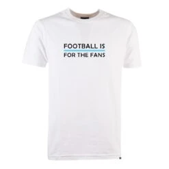 TOFFS Sky Blue "Football Is For The Fans" White Organic T-Shirt