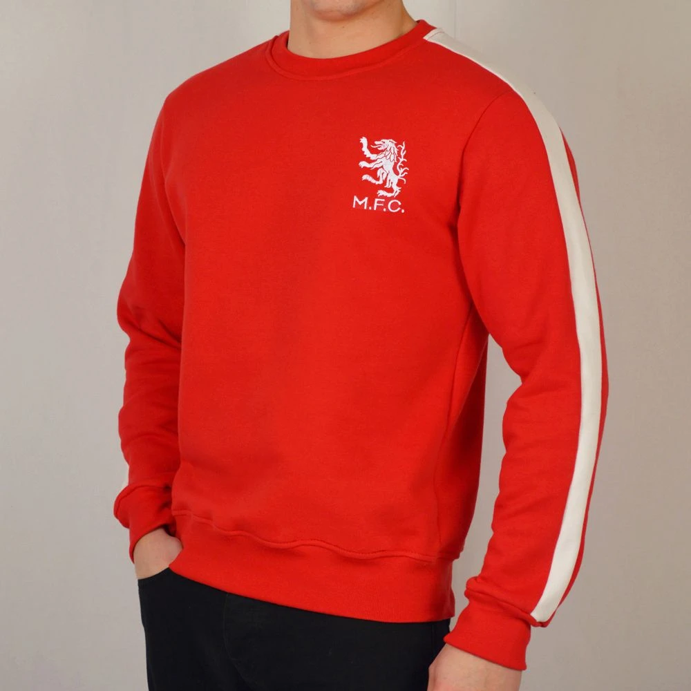 Middlesbrough Embroidered Badge Sweatshirt - Premium British Made Cotton Jumper 1 Middlesbrough Embroidered Badge Sweatshirt - Premium British Made Cotton Jumper