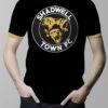Shadwell Town Organic Cotton Ringer T-shirt - Black & Amber -Blakely Clothing Store t0062