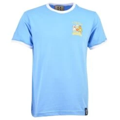 Manchester City 12th Man Embroidered T-Shirt - Sky/White Ringer