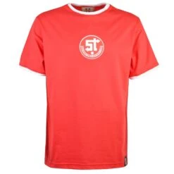Swindon Town 12th Man Embroidered Ringer T-Shirt - Red/White