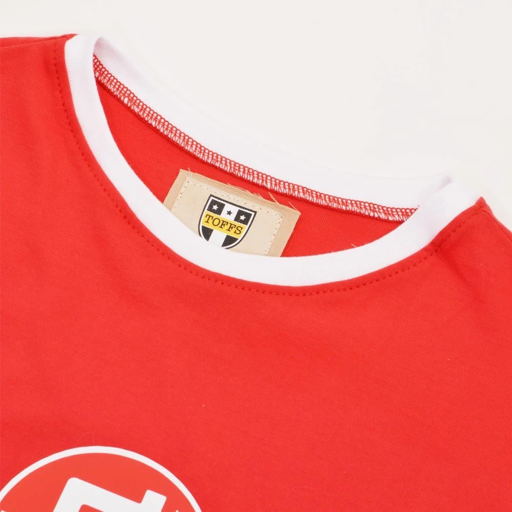 Swindon Town 12th Man Embroidered Ringer T-Shirt - Red/White 3 Swindon Town 12th Man Embroidered Ringer T-Shirt - Red/White - Image 3