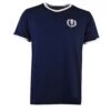 Scotland Rugby Navy Ringer T-Shirt - Premium Organic Cotton Tee -Blakely Clothing Store t0089