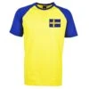 Sweden Kids Raglan Sleeve Football T-Shirt - 100% Organic Cotton