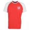 Poland National Team Raglan Sleeve T-Shirt - Red & White -Blakely Clothing Store t0131