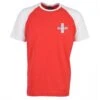 Kids Switzerland Raglan Sleeve T-Shirt - Retro Red & White Football Fan Gear -Blakely Clothing Store t0133 1