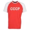 CCCP Soviet Union Raglan T-Shirt - Red & White Organic Cotton Tee
