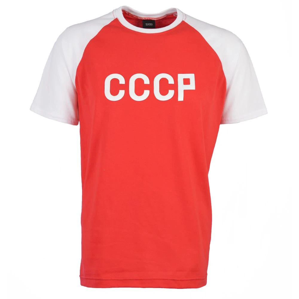 CCCP Soviet Union Raglan T-Shirt - Red & White Organic Cotton Tee 1 CCCP Soviet Union Raglan T-Shirt - Red & White Organic Cotton Tee