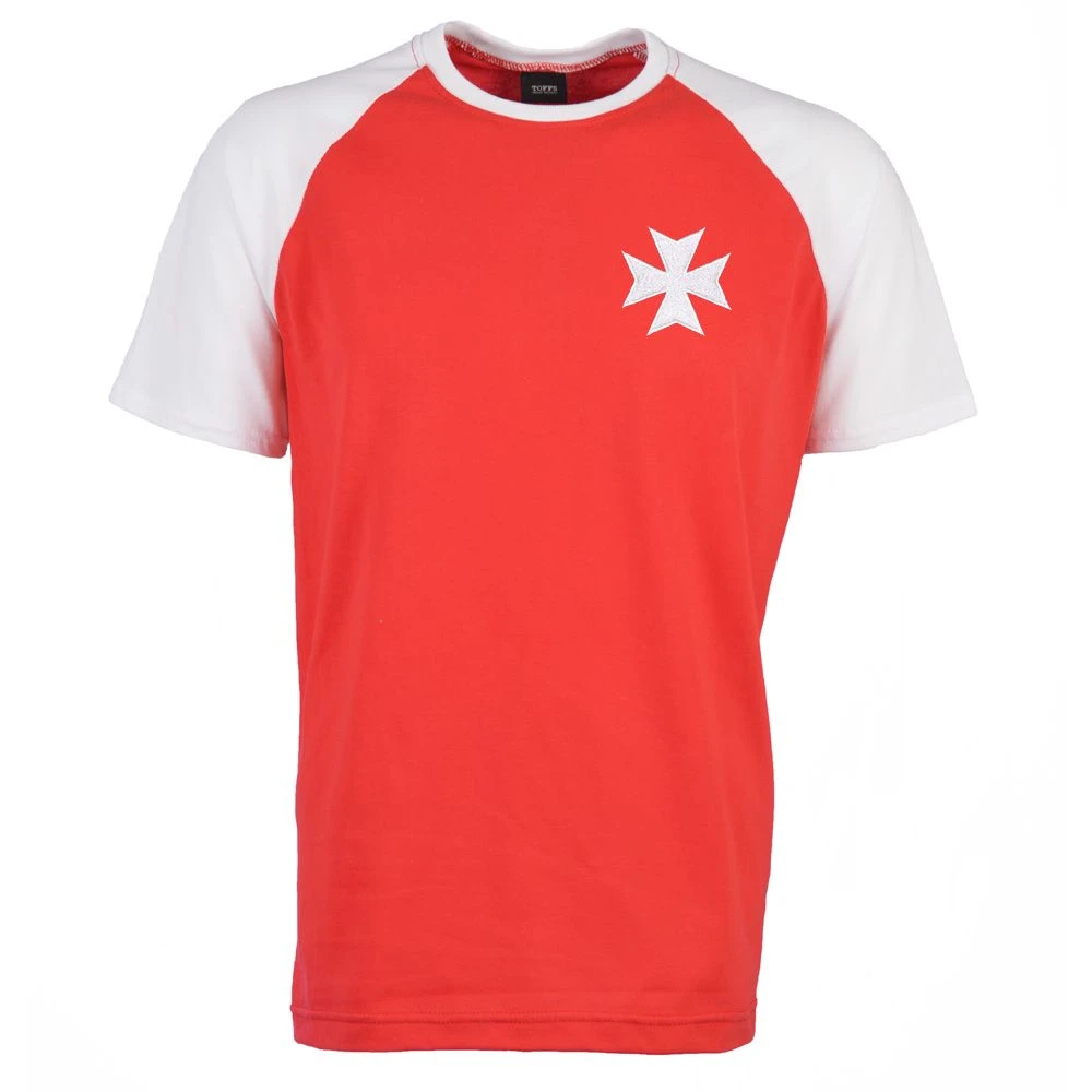Malta Raglan Sleeve Red/White T-Shirt 1 Malta Raglan Sleeve Red/White T-Shirt