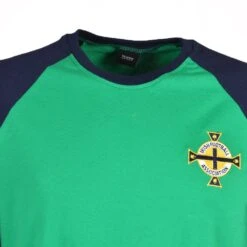 Northern Ireland Retro Football Raglan Sleeve T-Shirt - 100% Organic Cotton 5 Northern Ireland Retro Football Raglan Sleeve T-Shirt - 100% Organic Cotton -Blakely Clothing Store t0153 1