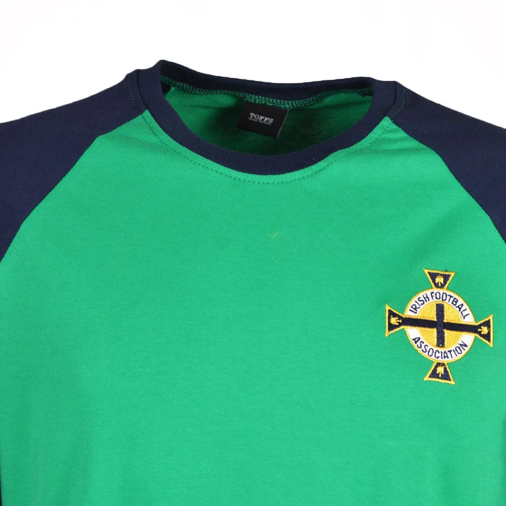 Northern Ireland Retro Football Raglan Sleeve T-Shirt - 100% Organic Cotton 3 Northern Ireland Retro Football Raglan Sleeve T-Shirt - 100% Organic Cotton - Image 3