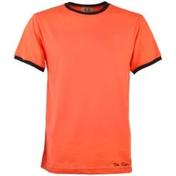 Toffs Retro Orange/Black Organic Cotton Tee Shirt
