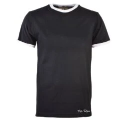 Toffs Retro Black/White Organic Cotton Tee Shirt
