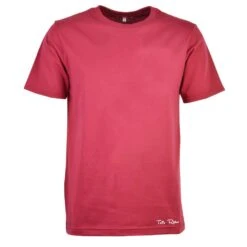 Toffs Retro Maroon Tee Shirt - British Made Organic Cotton