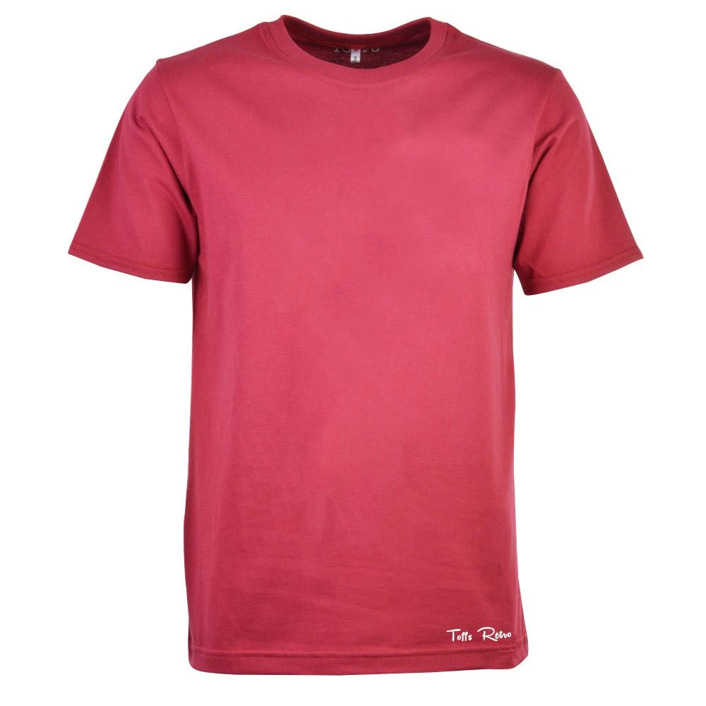 Toffs Retro Maroon Tee Shirt - British Made Organic Cotton 1 Toffs Retro Maroon Tee Shirt - British Made Organic Cotton