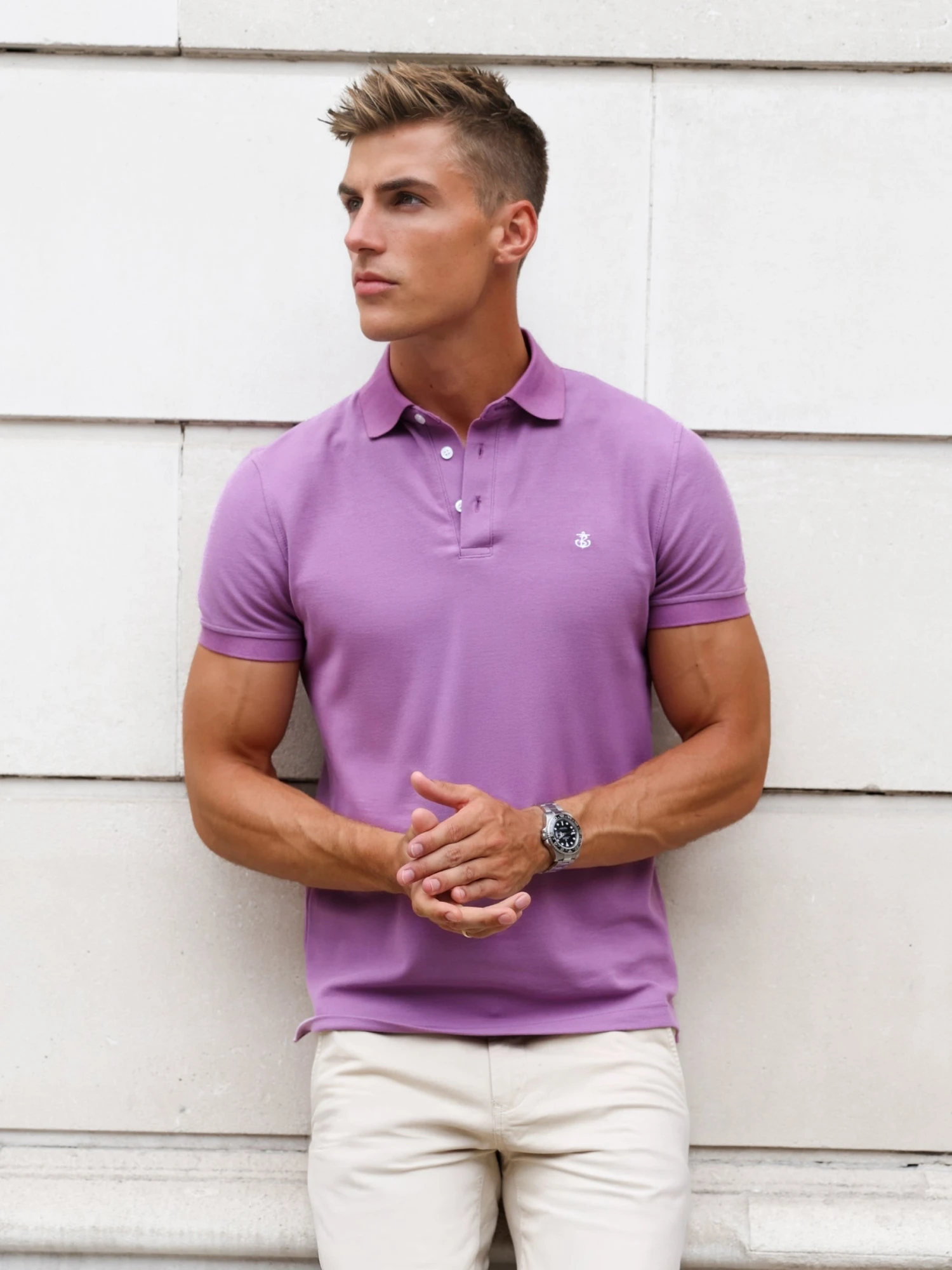 Andorra Polo Shirt - Purple 1 Andorra Polo Shirt - Purple