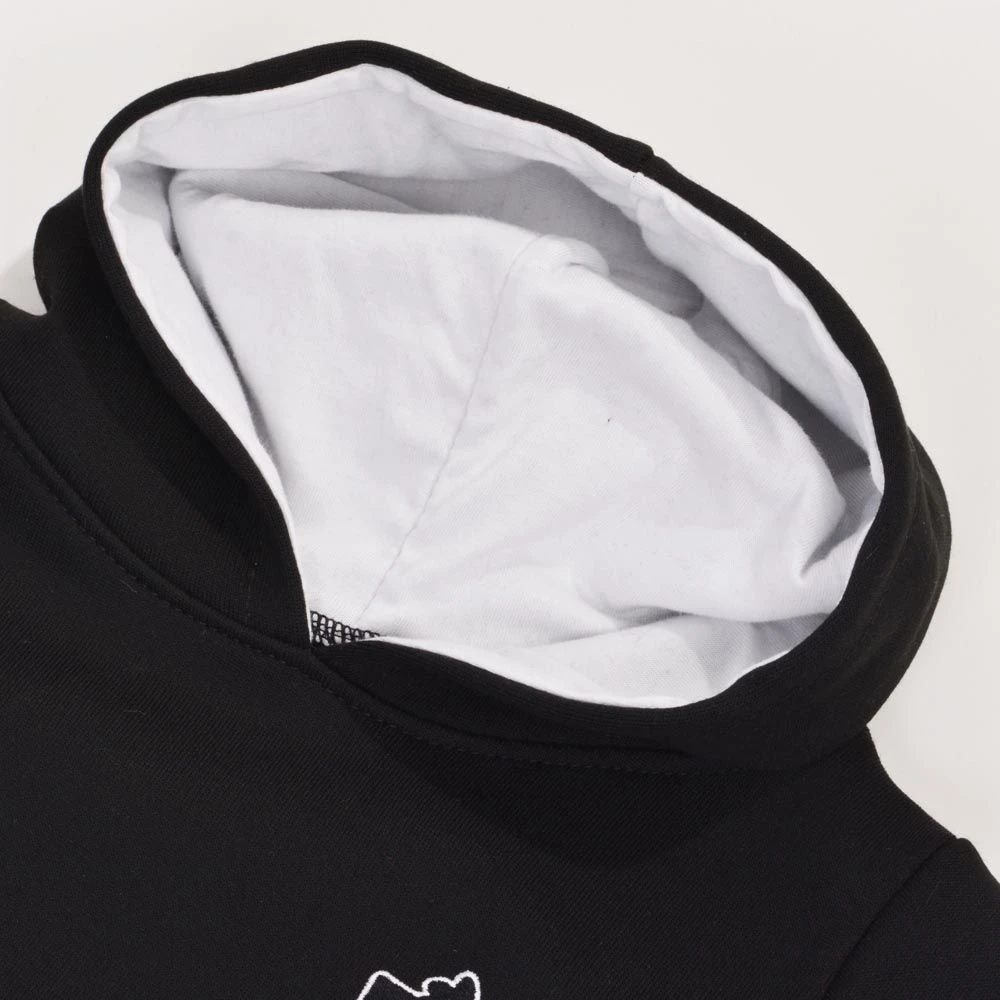 Kids Newcastle Football Hoodie - Black & White Youth Pullover 3 Kids Newcastle Football Hoodie - Black & White Youth Pullover - Image 3