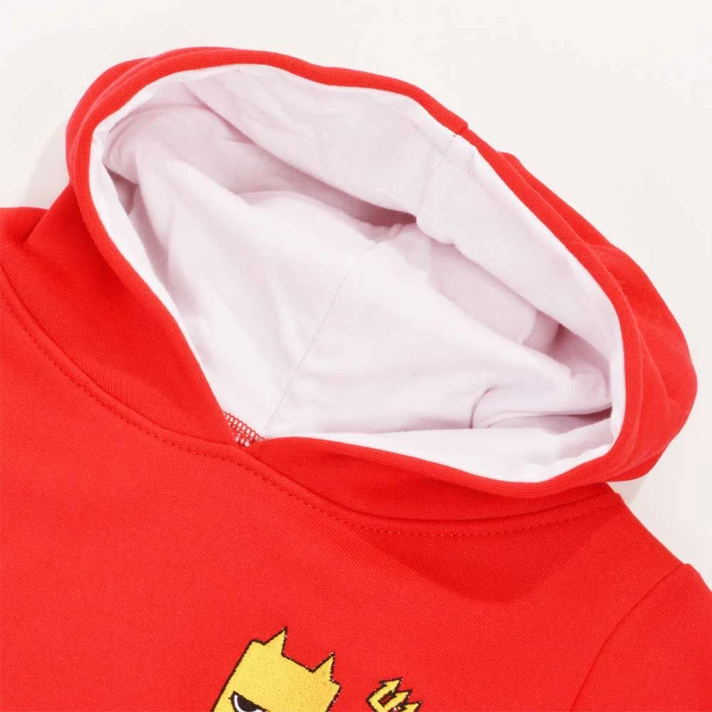 Kids Manchester Reds Football Hoodie - Red & White Premium Sportswear 3 Kids Manchester Reds Football Hoodie - Red & White Premium Sportswear - Image 3