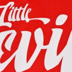 Kids Little Devil Football Hoodie - Red & White Premium Cotton Pullover -Blakely Clothing Store th0010 1