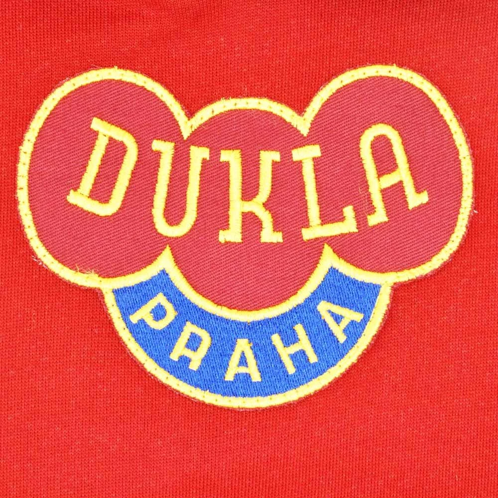 Dukla Prague Kids Hoodie - Maroon/Amber Football Hooded Top 2 Dukla Prague Kids Hoodie - Maroon/Amber Football Hooded Top - Image 2