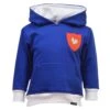 Kids France Rugby Hoodie - Royal Blue & White Sports Sweatshirt