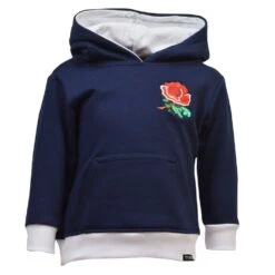 Premium Kids England Rugby Hoodie - Navy & White