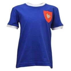 Kids France Rugby Heritage Ringer Tee - Royal Blue & White