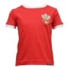 Kids Wales Rugby Red & White Ringer Tee - 100% Organic Cotton -Blakely Clothing Store tt0009