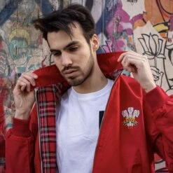 Wales Rugby 1976 Heritage Red Harrington Jacket -Blakely Clothing Store wales prod 13