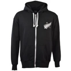 New Zealand 1924 Vintage Rugby Zipped Hoodie - Black Heritage Edition