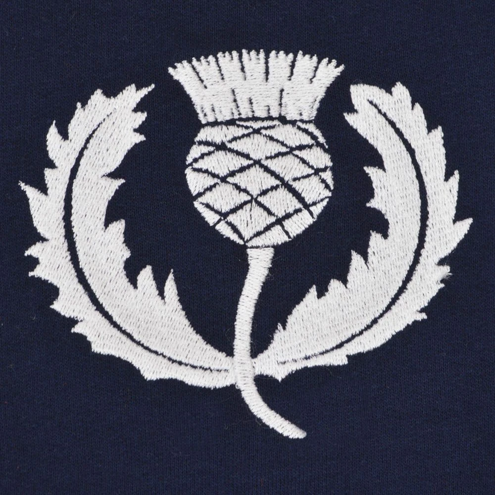 Scotland 1925 Vintage Rugby Zipped Hoodie - Navy Blue 2 Scotland 1925 Vintage Rugby Zipped Hoodie - Navy Blue - Image 2