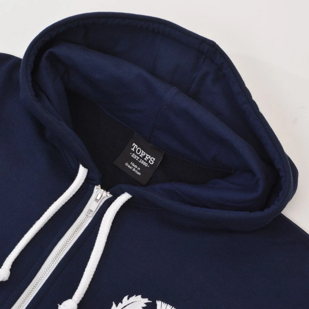 Scotland 1925 Vintage Rugby Zipped Hoodie - Navy Blue 3 Scotland 1925 Vintage Rugby Zipped Hoodie - Navy Blue - Image 3