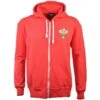 Wales 1972 Vintage Rugby Zipped Hoodie - Red