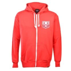 Southampton 1960's Style Zipped Hoodie - Red Heritage Edition