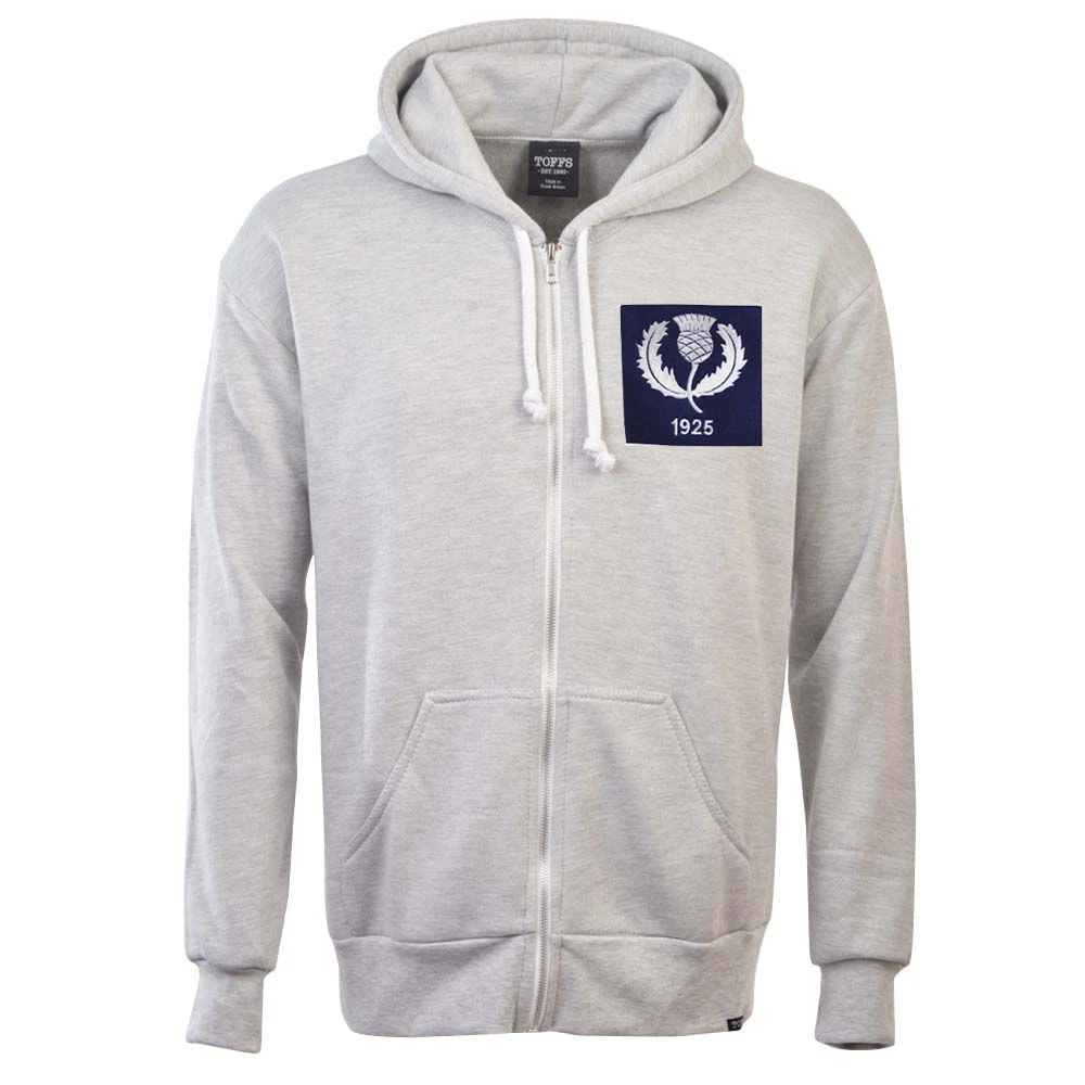 Scotland Thistle 1925 Vintage Zipped Hoodie - Light Grey 1 Scotland Thistle 1925 Vintage Zipped Hoodie - Light Grey